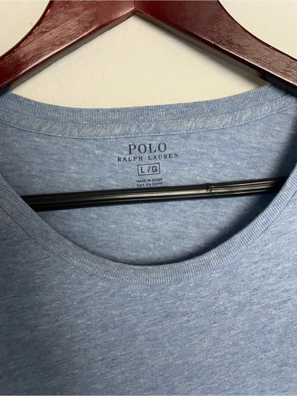 Polo by Ralph Lauren Heather Light Blue Crew Neck Tee